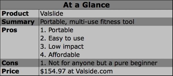 valslide, fitness, workout tools