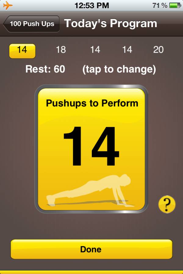 hundredpushups, fitness app, fitness ios app, iphone app for fitness