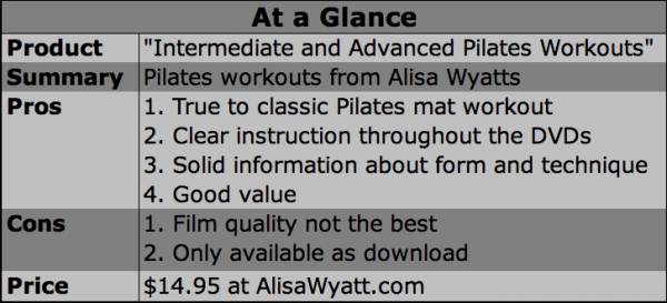 DVD Review: Alisa Wyatt Intermediate and Advanced Pilates Mat