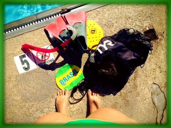 swimming gear bag, swimmer's gear bag, swimming gear, swim bag