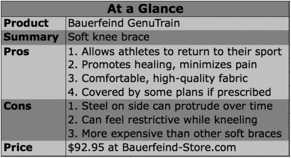 bauerfeind genutrain, genutrain, genutrain knee brace, soft knee brace