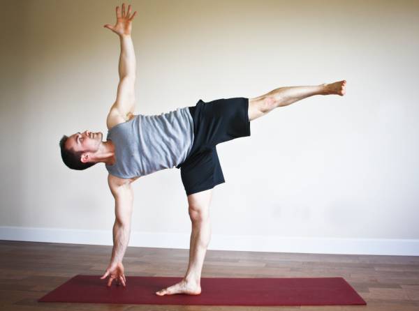 Practicing Triangle to Half-Moon Transition With Intention - Track Yoga