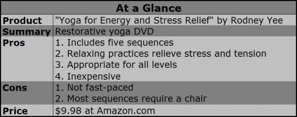 restorative yoga, rodney yee, yoga stress relief