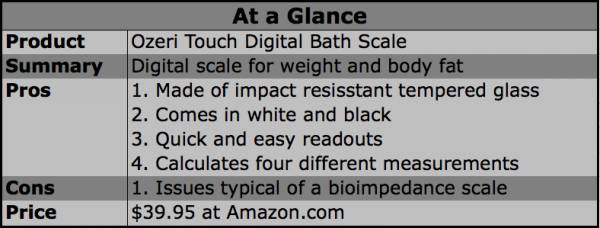 Ozeri Touch Professional Digital Kitchen Scale Tempered Glass, Black