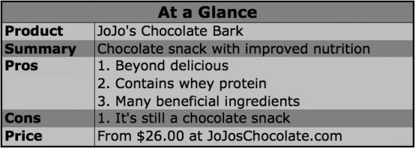 chocolate bark, jojo's chocolate, reviews, dessert, sweets, snacks