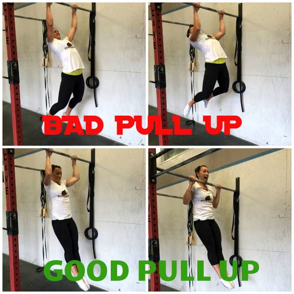 Chin over bar pull up 