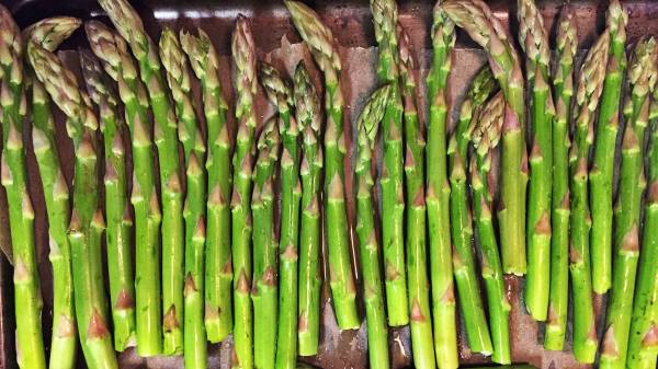 Roasted asparagus.