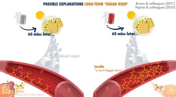 infographic: possible explanation of the sugar rush