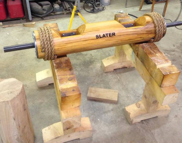 Hand crafted wooden lifting logs