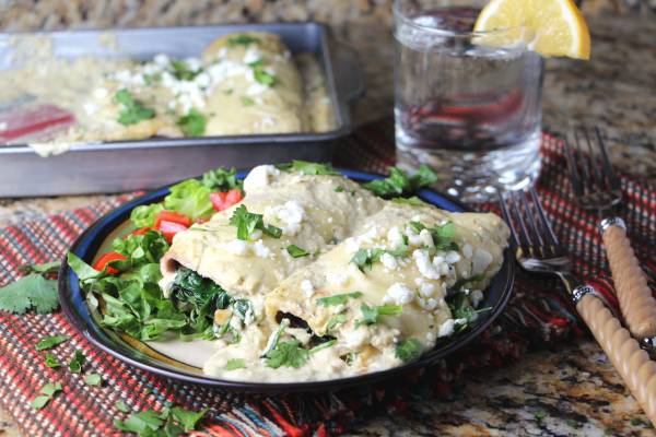 Chicken Suiza Enchiladas