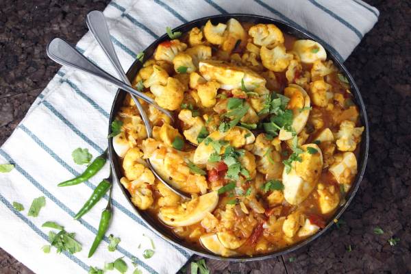 Kerala Egg Cauliflower Curry