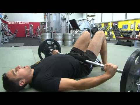 Weight Training Workout - The Glute Bridge With Barbell