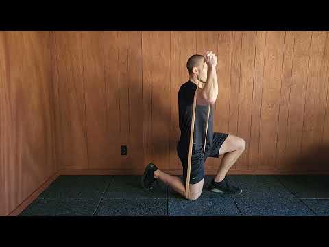 Band Half Kneeling Overhead Press