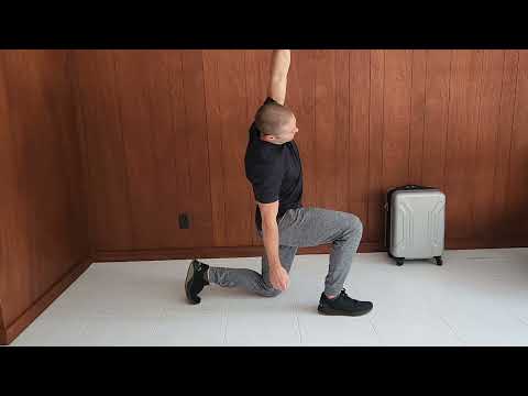 Travel Workout: Half Kneeling Hip Flexor Stretch with Sidebend