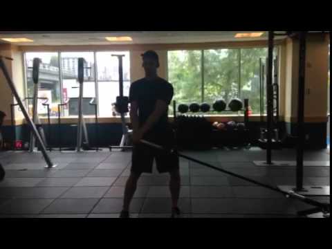 Landmine Rotation With Foot Movement