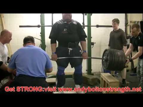 Andy Bolton 520kg,1144lbs Partial Deadlift Training From Just Above Knee