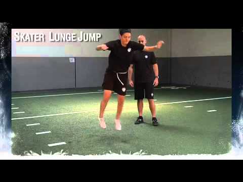 Dryland Off-Ice Hockey Training for Leg Strength-Skater Lunge Jump