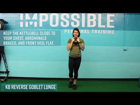 Kettlebell Goblet Reverse Lunge