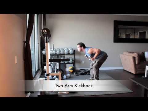 Two Arm Dumbbell Tricep Kickback