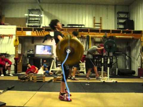 olympic weightlifting snatch slow motion bar trajectory kinovea USAW