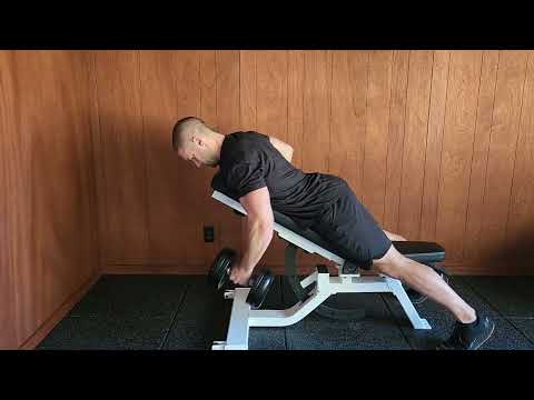 Bench Supported Dumbbell Row with Alternating Isometric