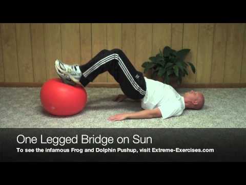 One legged Bridge on Sun Exercise- this is a CRAZY exercise!