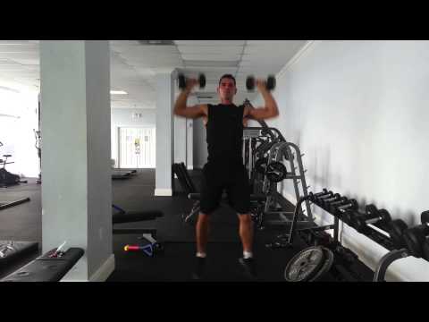 Power Exercises - Jumping Jack Dumbbell Shoulder Press
