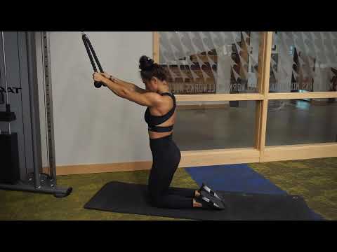 Kneeling Cable Rope Straight Arm Pulldowns