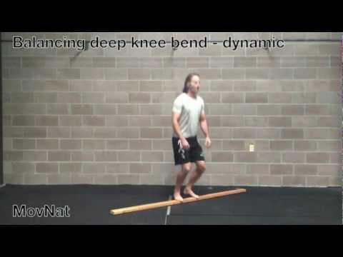 Balancing deep knee bend - dynamic