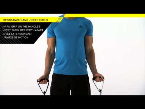 Resistance Band Bicep Curls