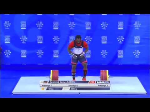 Kendrick Farris&#039; Clean and Jerks at the 2013 World University Games