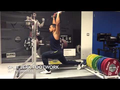 Barbell Jerk Footwork (Olympic Weightlifting)