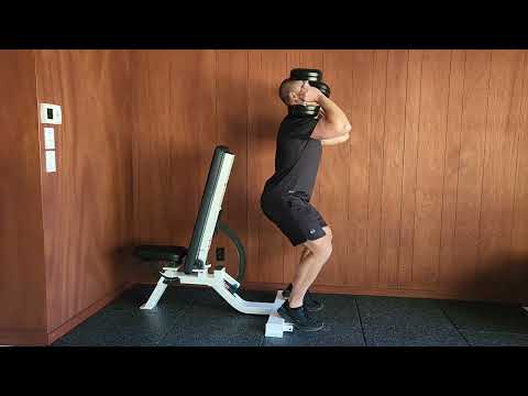 Heels Elevated Dumbbell Front Squat