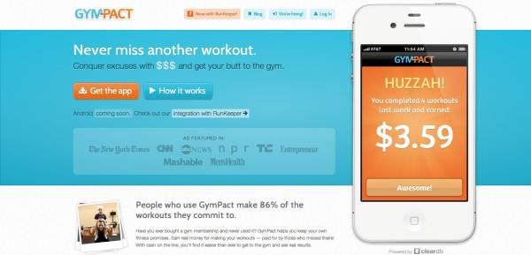 Gympact, fitness studio, home gym, mobile app, fitness app