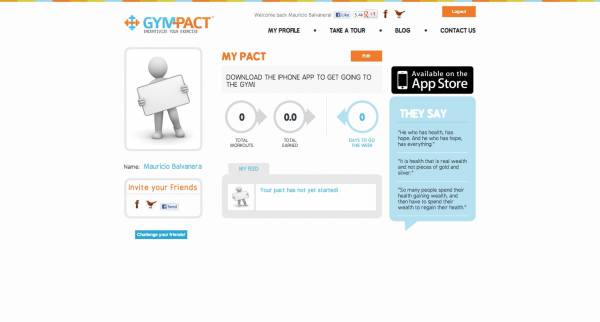 gympact, gym, home gym, mobile app, fitness app