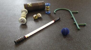 trigger point therapy, acuball, theracane, stick, myofascial release, mobility