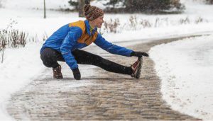 a good warmup is crucial for winter training