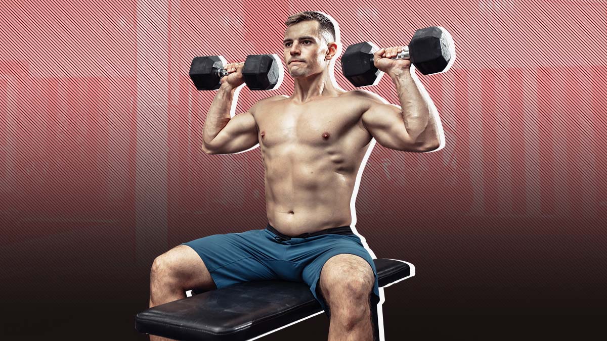 dumbbell overhead press with neutral grip