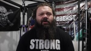 Strongman Robert Oberst speaking about his 2023 retirement announcement on YouTube in April 2022