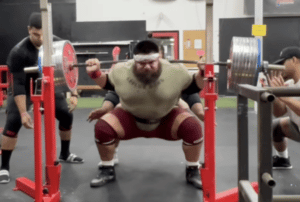 Powerlifter Jesus Olivares crushes a 920-pound squat in April 2022