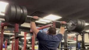 Trey Mitchell's impressive 405 pound behind the neck press