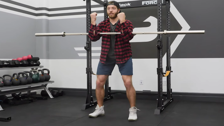 Single Dumbbell Zercher Squats For Legs, Core and Upper Back Training