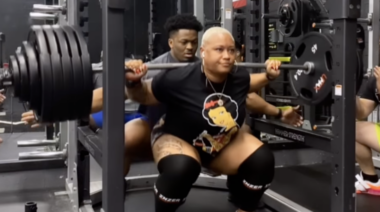 Powerlifter Marissa Wilson notches a 575-pound squat double PR in early May 2022