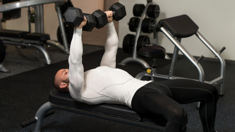 Form for dumbbell online bench press