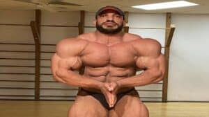 Big Ramy posing, physique, September 2022