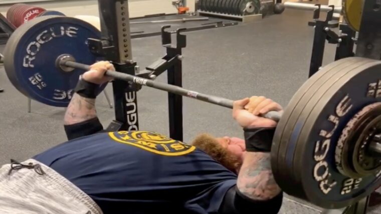 Hafthor Björnsson Crushes a 195-Kilogram (429.9-Pound) Paused Bench Press as Powerlifting Return Looms