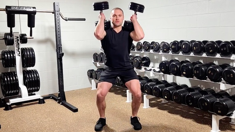 Front Rack Dumbbell Squat 