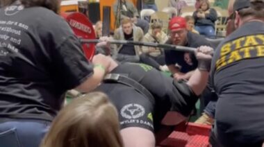 Jimmy Kolb 1,350-pound bench press equipped World record
