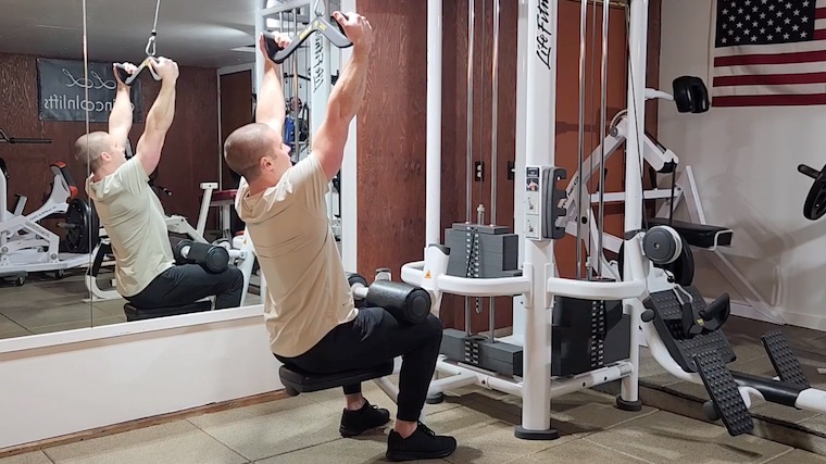 Dr. Merrick Lincoln doing lat pulldown