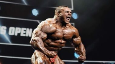 Nick Walker screaming at 2023 Arnold Classic